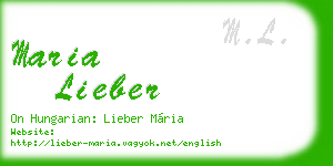 maria lieber business card