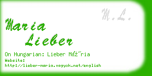 maria lieber business card